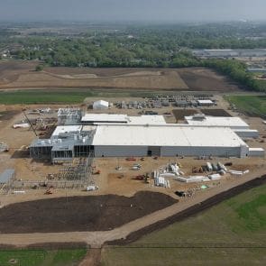 Construction photo of Kikkoman facility in Jefferson, WI